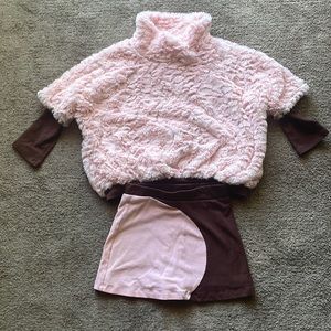 Cozy Pink and Brown Kids Matching Set